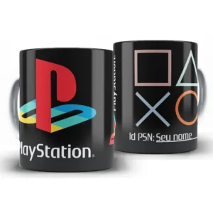 CANECA PLAYSTATION - COM NOME (ENVIE SEU NOME PARA GENTE)